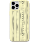 Heart Waves engraved silicone phone cover in Lemon Yellow