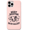 Best Doctor In My Galaxy engraved silicone phone cover in Blush Pink