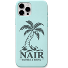 Nair Rooted & Rising engraved silicone phone cover in Mint Green
