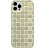 Desi Weave engraved silicone phone cover in Lemon Yellow