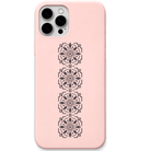 Aangan Geometry ornamental geometric motifs engraved pastel silicone phone cover in Blush Pink