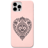 Heart Full of Jagannath engraved pastel silicone phone cover in Blush Pink
