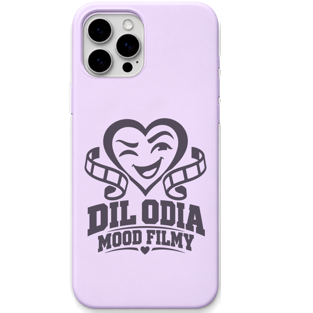 Dil Odia Mood Filmy engraved pastel silicone phone cover in Lavender
