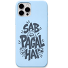 Sab Pagal Hai funny cartoon mood engraved silicone phone cover in Sky Blue