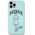 Patnaik Calm Mind Boss Energy engraved pastel silicone phone cover in Mint Green