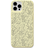 Leafy Branches engraved silicone phone cover in Lemon Yellow