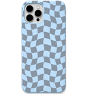 Beyond the Grid engraved silicone phone cover in Sky Blue