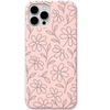Soft Bloom engraved silicone phone cover in Blush Pink