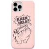 Kaen Hela engraved pastel silicone phone cover in Blush Pink