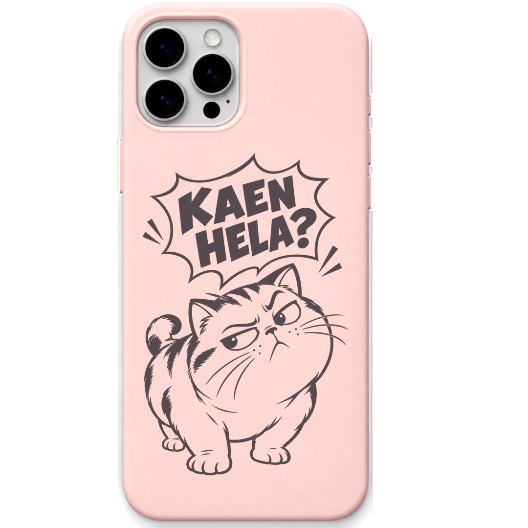 Kaen Hela engraved pastel silicone phone cover in Blush Pink