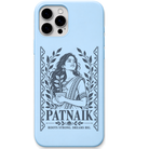 Patnaik Roots Strong Dreams Big engraved pastel silicone phone cover in Sky Blue