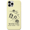 With You Every Shore Puri engraved pastel silicone phone cover in Lemon Yellow