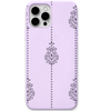 Ornamental Drops engraved silicone phone cover in Lavender