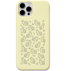 Slow Little Joys Snail cute snail pattern engraved pastel silicone phone cover in Lemon Yellow