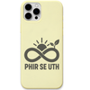 Phir Se Uth motivational infinity engraved pastel silicone phone cover in Lemon Yellow