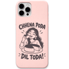 Chhena Poda Dil Toda engraved pastel silicone phone cover in Blush Pink