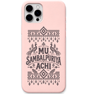 Mu Sambalpuriya Achi engraved pastel silicone phone cover in Blush Pink