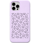 Seaside Pocket Finds engraved pastel silicone phone cover in Lavender