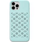 Lotus Chakra Quiet engraved pastel silicone phone cover in Mint Green