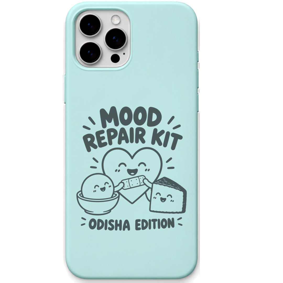 Odisha Mood Repair Kit Sweets engraved pastel silicone phone cover in Mint Green
