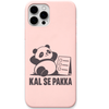 Kal Se Pakka Panda panda procrastination meme engraved pastel silicone phone cover in Blush Pink