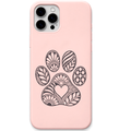 Pawprint of Love – Ornamental Paw Print – Engraved Pastel Silicone Phone Cover