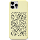 Odisha Bloom Garden engraved pastel silicone phone cover in Lemon Yellow