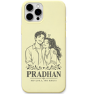 Pradhan Mo Loka engraved pastel silicone phone cover in Lemon Yellow