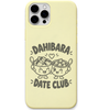 Dahibara Date Club engraved pastel silicone phone cover in Lemon Yellow