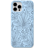 Cosmic Bloom engraved silicone phone cover in Sky Blue