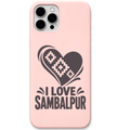 I Love Sambalpur – Engraved Pastel Silicone Phone Cover