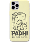 Padhi One More Chapter engraved pastel silicone phone cover in Lemon Yellow