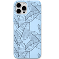 Tropical Leaves – Engraved Pastel Silicone Phone Cover