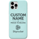 Shiprocket Proud To Belong + Name engraved phone cover in Mint Green