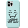Hasi Nahi Ruk Rahi laughing face hinglish meme engraved pastel silicone phone cover in Mint Green