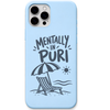 Mentally in Puri engraved pastel silicone phone cover in Sky Blue