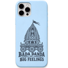 Bada Danda Big Feelings engraved pastel silicone phone cover in Sky Blue