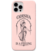 Odisha Is a Feeling engraved pastel silicone phone cover in Blush Pink