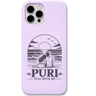 Puri Stay With Me Sunset engraved pastel silicone phone cover in Lavender