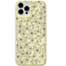 Butterfly Meadow engraved silicone phone cover in Lemon Yellow