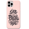 Sab Pagal Hai funny cartoon mood engraved silicone phone cover in Blush Pink