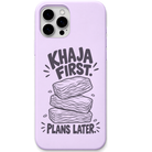 Khaja First Plans Later engraved pastel silicone phone cover in Lavender
