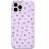 Little Hearts engraved silicone phone cover in Lavender