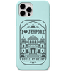 Jeypore Royal at Heart engraved pastel silicone phone cover in Mint Green