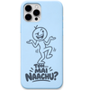 Toh Mai Naachu funny dancing meme engraved silicone phone cover in Sky Blue