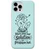 Har Solution Ka Problem funny overthinking quote engraved silicone phone cover in Mint Green