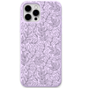 Leafy Branches engraved silicone phone cover in Lavender
