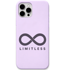 Limitless minimal infinity symbol engraved pastel silicone phone cover in Lavender