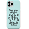 Keep Your Chappal And Attitude Outside funny desi quote engraved silicone phone cover in Mint Green