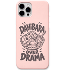 Dahibara Over Drama engraved pastel silicone phone cover in Blush Pink